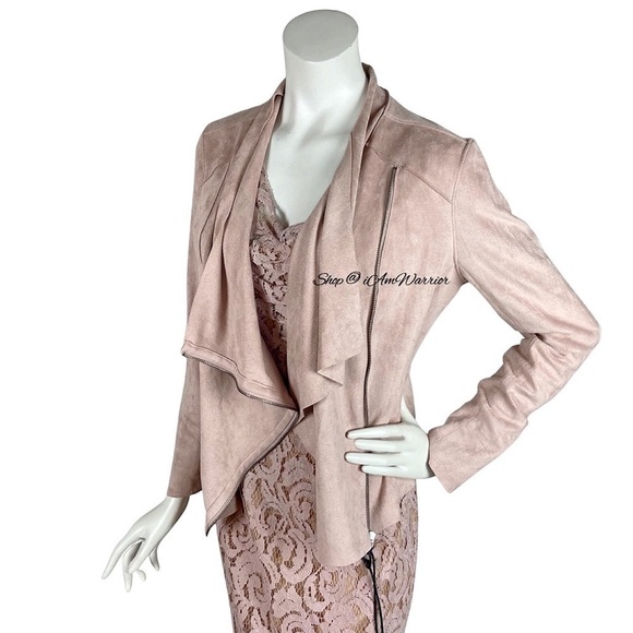 BlankNYC NWT blush rose faux suede spring draped jacket *shop@iamwarrior - Picture 6 of 13